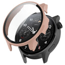 Anti-Scratch Hard PC Case for Xiaomi Watch S1 Pro Smart Watch Protective Case with Tempered Glass Screen Protector - Pink - 1