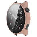 Anti-Scratch Hard PC Case for Xiaomi Watch S1 Pro Smart Watch Protective Case with Tempered Glass Screen Protector - Pink - 2