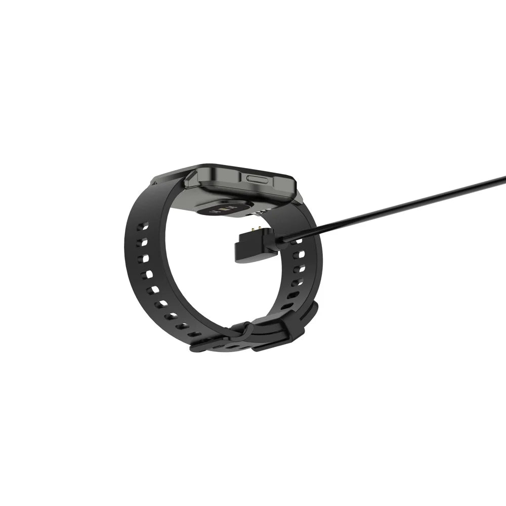 For Realme Watch 3 Smart Watch Charger USB Magnetic Charging Pad with 1m Cable - Black - 2