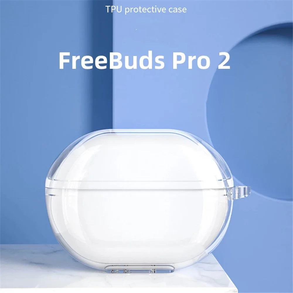 For Huawei FreeBuds Pro 2 Transparent Bluetooth-compatible Earphone TPU Case Anti-drop Protective Cover - 2