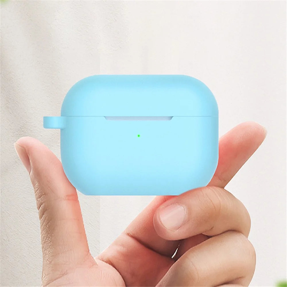 For AirPods Pro 2 Bluetooth-compatible Earphone Flat Bottom Silicone Protective Case Anti-scratch Anti-drop Cover - Red - 4
