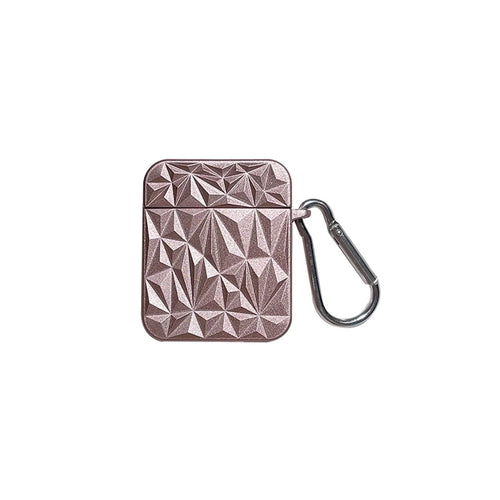 For Apple AirPods with Charging Case (2016) / (2019) / AirPods with Wireless Charging Case (2019) Diamond Texture Protective Case PC Anti-drop Cover - Pink - 1