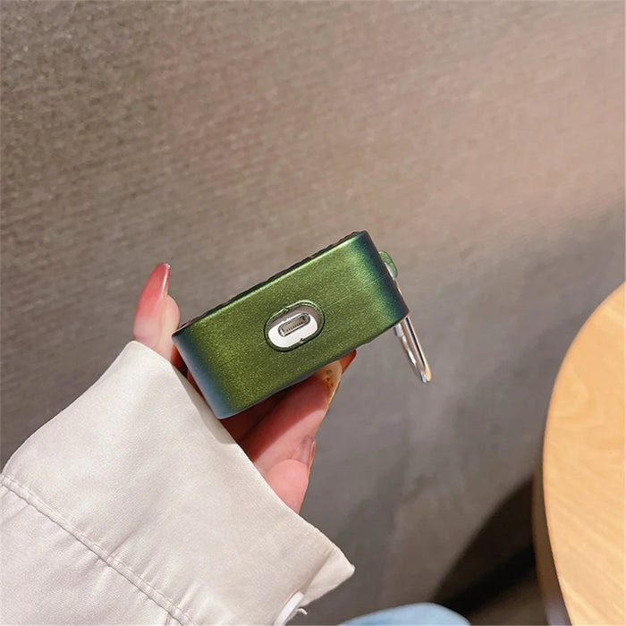 For Apple AirPods Pro Diamond Texture Protective Case Hard PC Anti-drop Anti-dirt Cover - Green - 3