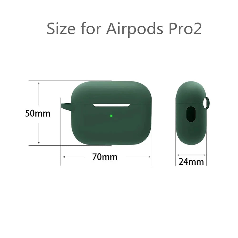 For AirPods Pro 2 Bluetooth-compatible Earphone Soft Silicone Protective Case Drop-proof Cover with Anti-lost Buckle - White - 3