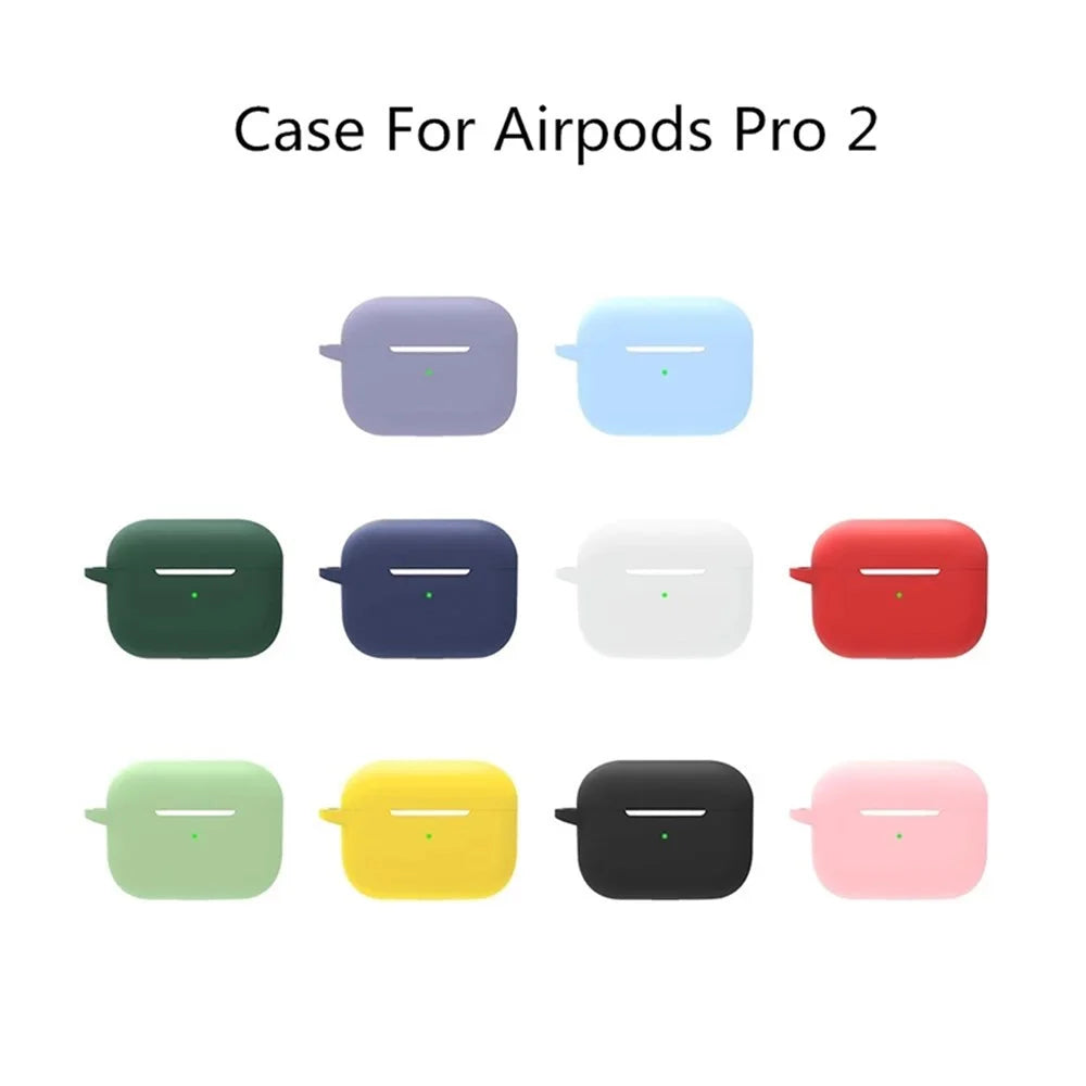For AirPods Pro 2 Bluetooth-compatible Earphone Soft Silicone Protective Case Drop-proof Cover with Anti-lost Buckle - White - 4