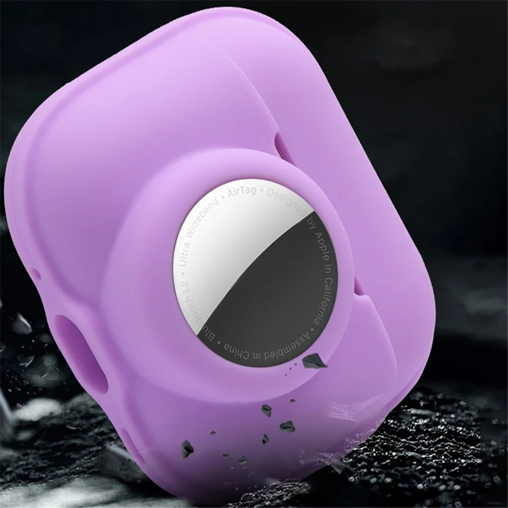 For Apple AirPods Pro 2 + for AirTag Case Silicone Protective Cover - White - 3