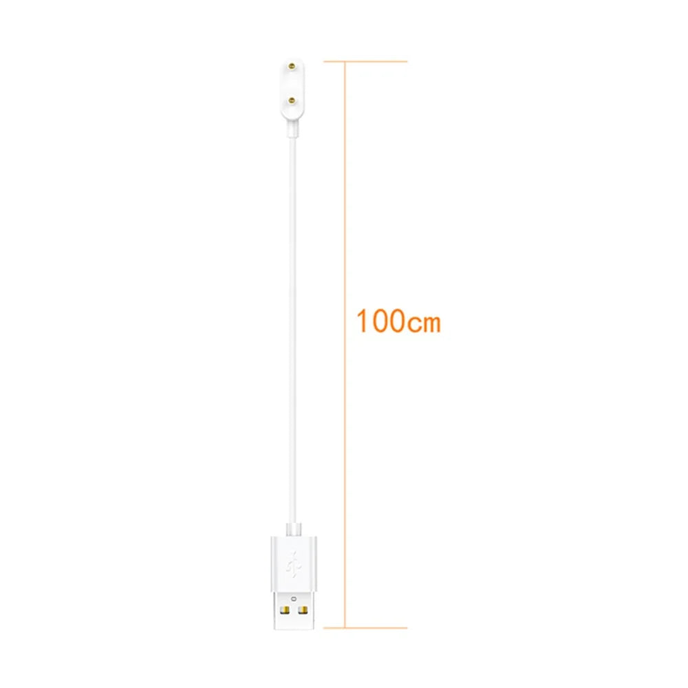 For Oppo Band 2 OBB211 Smart Watch Charger Cord 1m USB Magnetic Charging Cable - White - 7