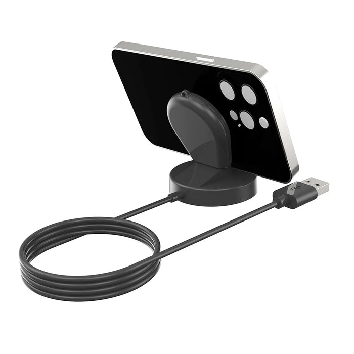 For Huami Amazfit GTR 4 Water-drop Shape Smart Watch Charger USB Cable Charging Stand with Phone Holder Function - 3