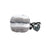 For Apple AirPods 3 Cute Plush Splicing Bluetooth-compatible Earphone Case Winter Protective Cover with Heart Pendant - Black / White - 1