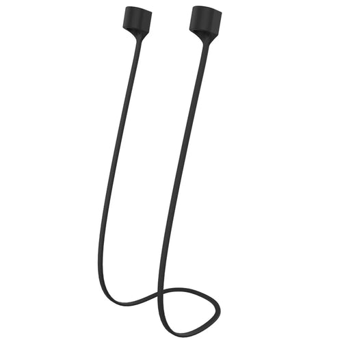 Compatible with Apple AirPods Pro (Gen 2) (USB-C) / Pro 2 Magnetic Absorption Strap Colorful Soft Silicone Cable Anti-Lost Rope Tear-resistant Cord - Black - 1