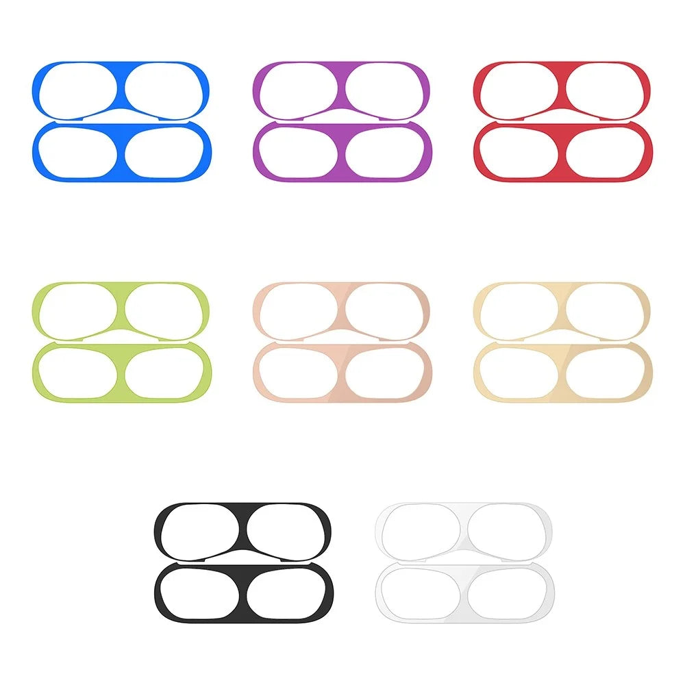For AirPods Pro (Gen 2) (USB-C) / Pro 2 Bluetooth-compatible Earphone Charging Case Metal Sticker Anti-dust Protective Decals - Rose Gold - 4