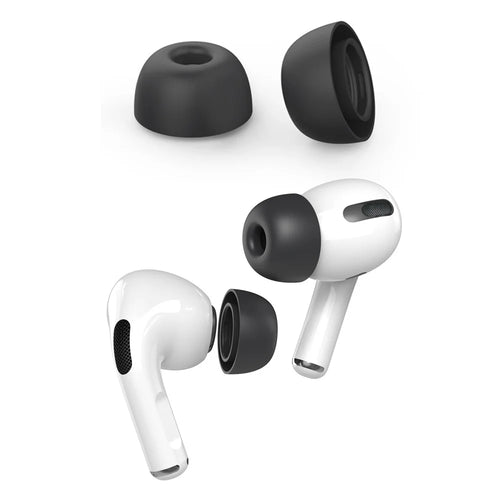AHASTYLE PT99-1 1 Pair Earbud Ear Tips for Apple AirPods Pro 2 / AirPods Pro Bluetooth-compatible Earphone Silicone Caps Covers Replacement - Black / S - 1