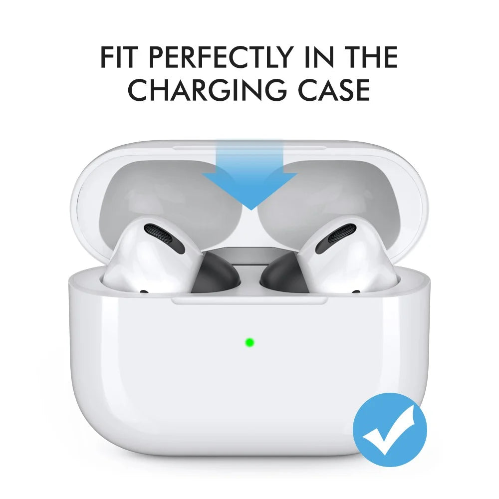 AHASTYLE PT99-1 1 Pair Earbud Ear Tips for Apple AirPods Pro 2 / AirPods Pro Bluetooth-compatible Earphone Silicone Caps Covers Replacement - Black / S - 2