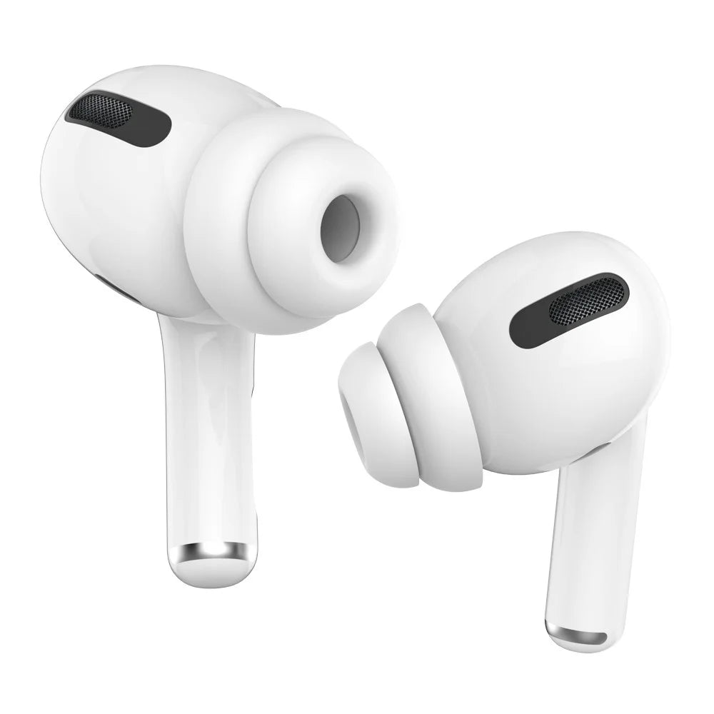 AHASTYLE PT99-2 2 Pairs Silicone Earbud Caps for Apple AirPods Pro 2 / AirPods Pro In-Ear Earphone Tips Replacement - White / S - 2