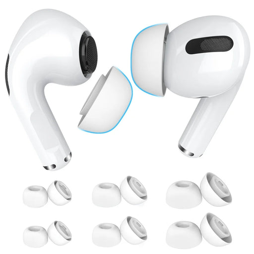 AHASTYLE WG86 6 Pairs Earphone Ear Caps for Apple AirPods Pro 2 / AirPods Pro In-Ear Silicone Earbuds Soft Cover Replacement, Size: S+M+L - White - 1