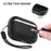 AHASTYLE WE12 Silicone Case for Apple AirPods Pro 2, Two-Piece Design Earbud Earphone Drop-proof Cover with Hand Strap - Black - 4