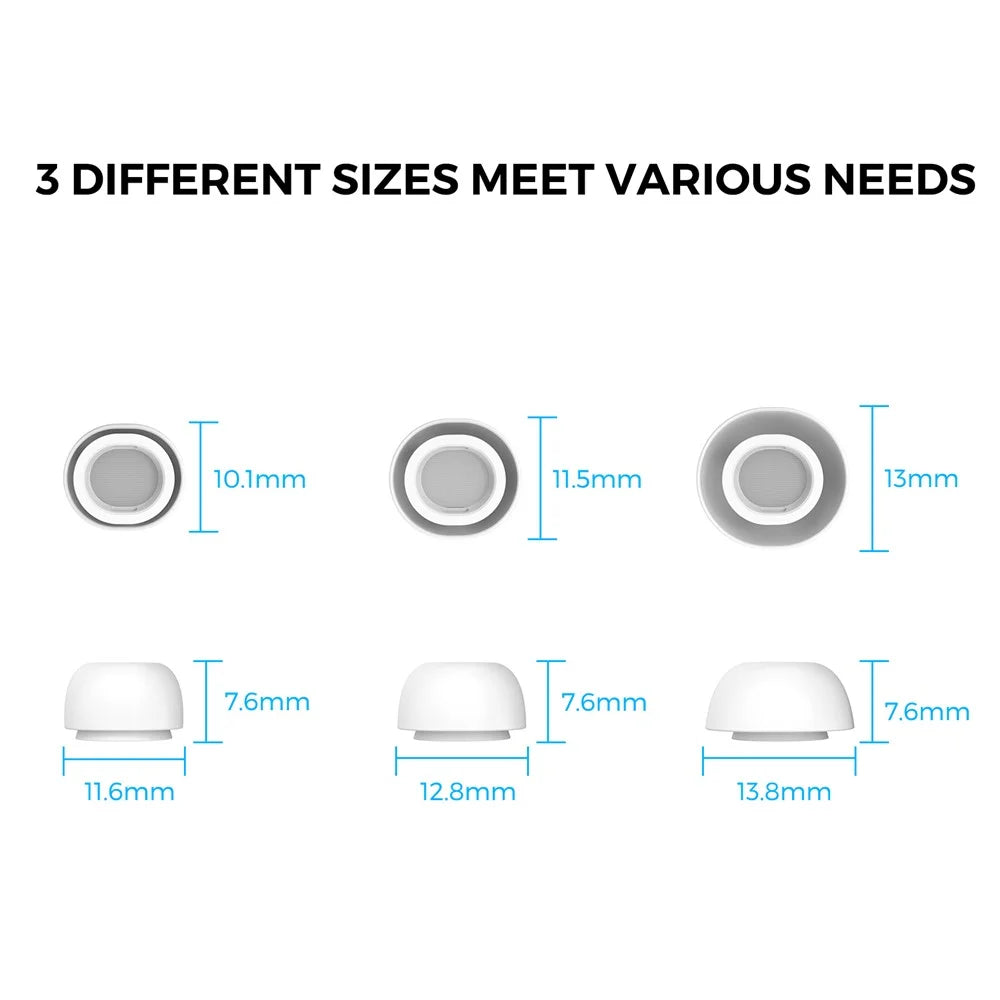 AHASTYLE WG86 1 Pairs Earbuds Covers for Apple AirPods Pro 2 / AirPods Pro Soft Silicone Caps In-Ear Earphone Eartips - S - 5