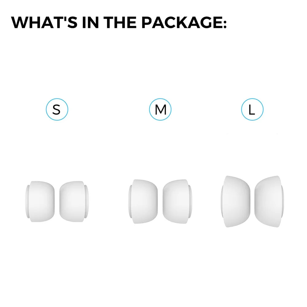 AHASTYLE WG86 1 Pairs Earbuds Covers for Apple AirPods Pro 2 / AirPods Pro Soft Silicone Caps In-Ear Earphone Eartips - S - 7