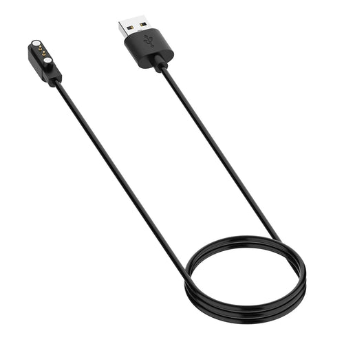 For Realme TechLife Watch 1.2m Magnetic Absorption Charging Cable Smart Watch USB Charger - Black - 1