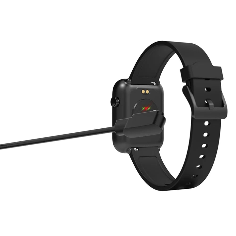 For Realme TechLife Watch 1.2m Magnetic Absorption Charging Cable Smart Watch USB Charger - Black - 3