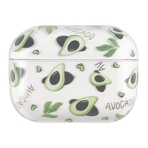 For Apple AirPods Pro (Gen 2) (USB-C) / Pro 2 Hard PC Earbud Case Lacquered Fruit Flower Pattern Bluetooth-compatible Earphone Protective Cover - Style A - 1