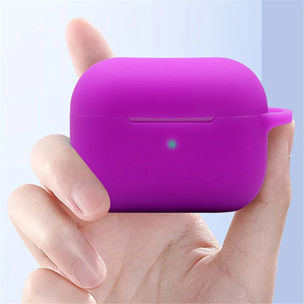 For Apple AirPods Pro 2 Earphone Silicone Case Bluetooth-compatible Earbud Charging Box Anti-drop Cover with Hand Strap and Carabiner - Brown - 6