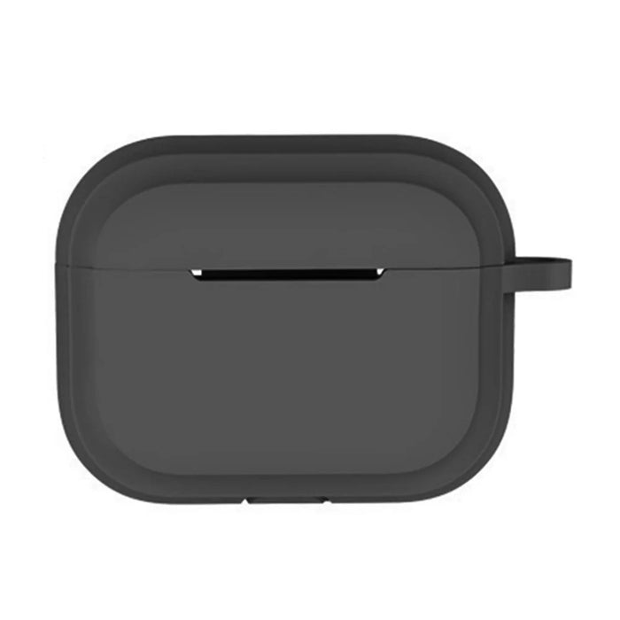 For AirPods Pro 2 Earphone Case Shock Resistant Soft Silicone Cover with Anti-Lost Carabiner - Black - 2