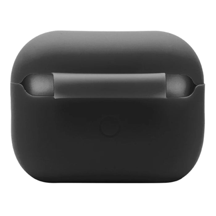 2.0mm Solid Color Silicone Case for Apple AirPods Pro 2, Bluetooth-compatible Earphone Anti-drop Cover with Hanging Strap - Black - 2