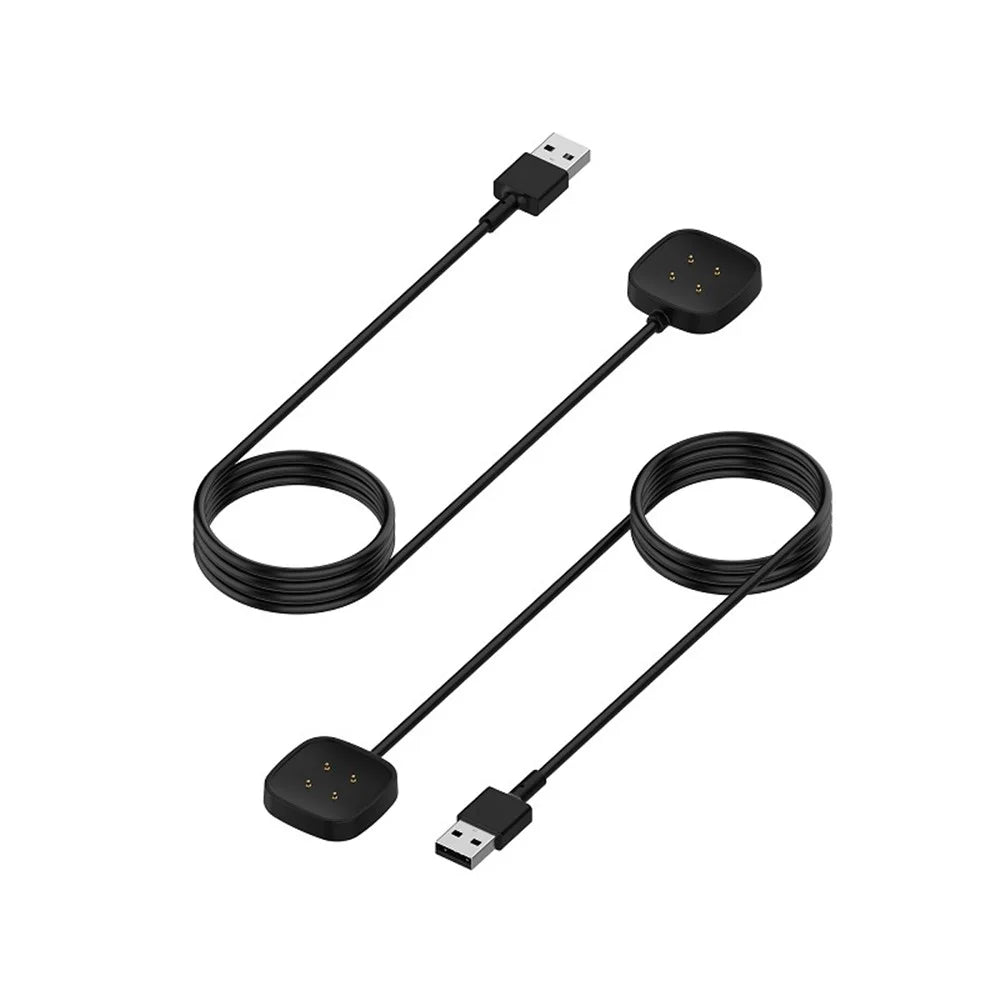 For Fitbit Versa 4 Smart Watch Charger Cord 1m USB Cable Magnetic Probe Charging Dock - 4