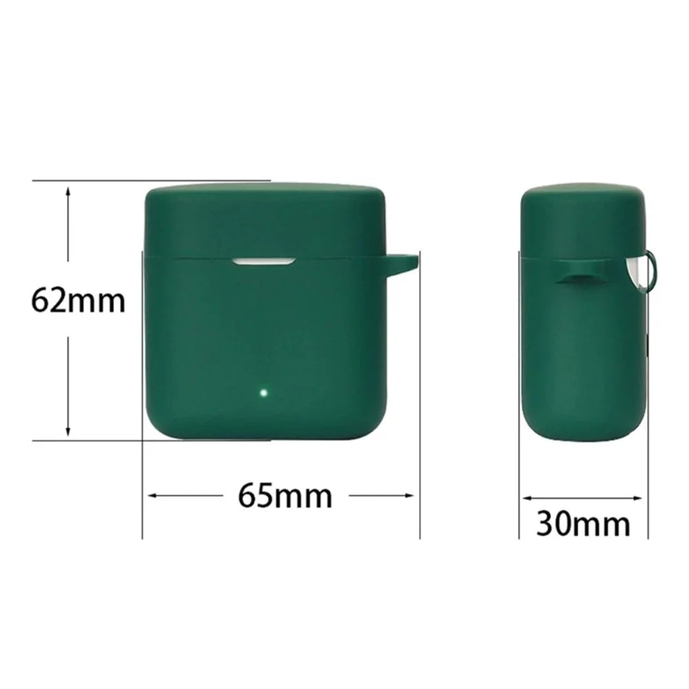 For Haylou T19 Silicone Protective Cover Bluetooth-compatible Earphone Anti-drop Case with Anti-lost Buckle - White - 4
