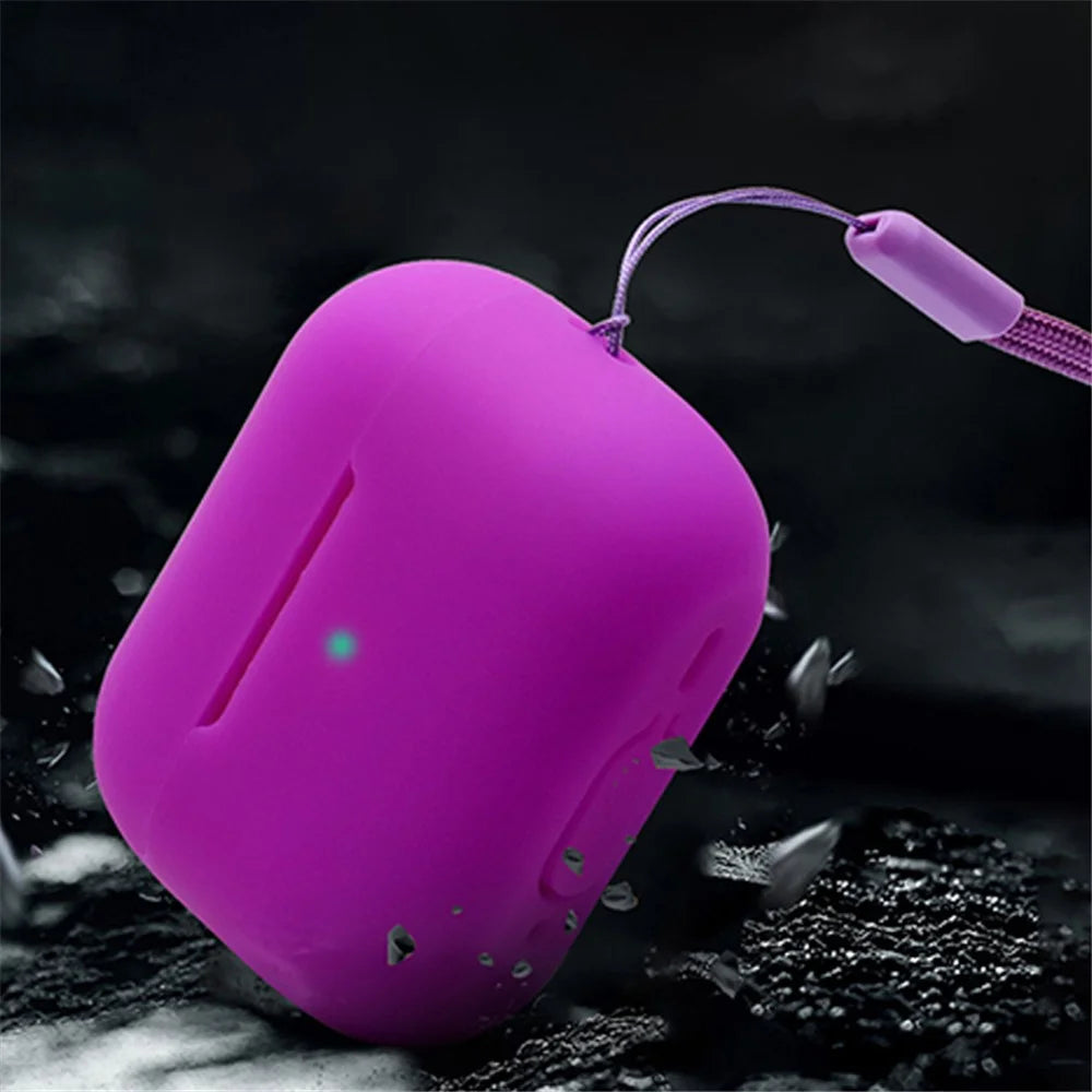 For Apple AirPods Pro 2 Silicone Case Bluetooth-compatible Earphone Anti-drop Cover + Hand Strap + Watch Band Earbud Holder + Storage Box - Brown - 5
