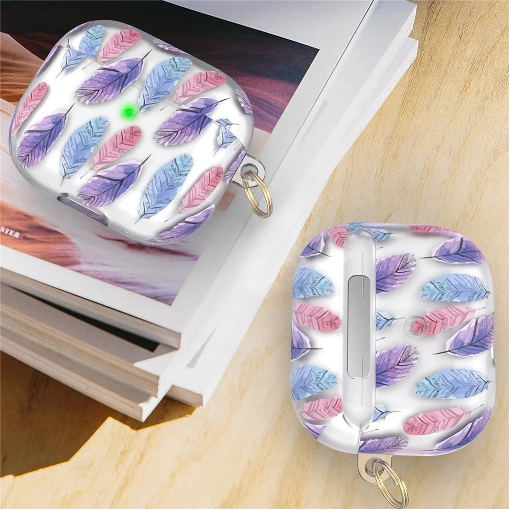 AHASTYLE PT142-3 for Apple AirPods 3 Anti-drop Earphone Case Pattern Printing Earbud Charging Box Two-Piece Design TPU Cover with Carabiner - Dessert - 6