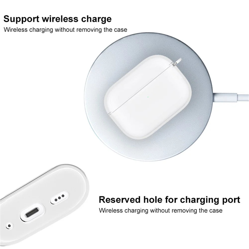 IMAK UX-5 Series for AirPods Pro 2 Transparent Wireless Earphone Case Anti-dust Flexible TPU Protective Skin Cover - 4