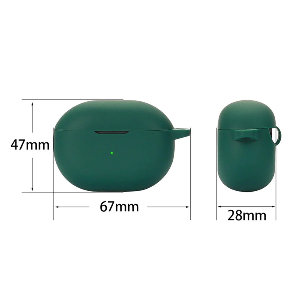 Drop Protection Sleeve for SOUNDPEATS Mini Earphone Charging Bin, Silicone Cover Case with Carrying Buckle - Dark Blue - 4