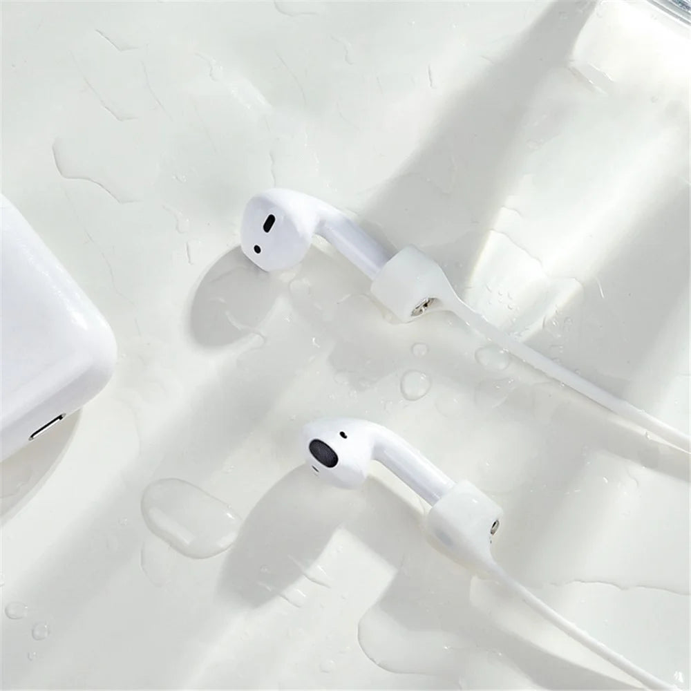 Silicone Case for Apple AirPods Pro 2, Earbuds Charging Case Anti-drop Cover with Storage Box and Earphone Magnetic Anti-lost Rope Strap - Brown - 2