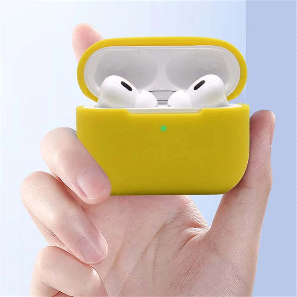 Silicone Case for Apple AirPods Pro 2, Earbuds Charging Case Anti-drop Cover with Storage Box and Earphone Magnetic Anti-lost Rope Strap - Brown - 6