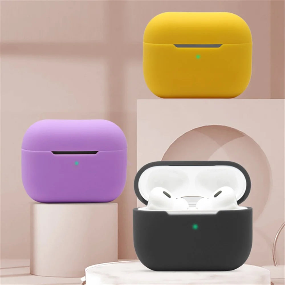 Silicone Case for Apple AirPods Pro 2, Earbuds Charging Case Anti-drop Cover with Storage Box and Earphone Magnetic Anti-lost Rope Strap - Brown - 7