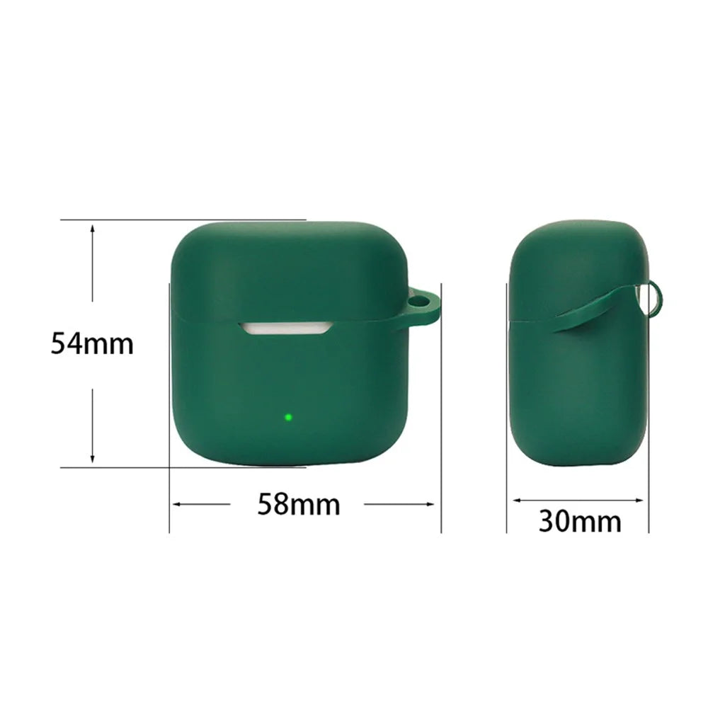 Anti-scratch Sleeve for YX06 TWS Earphone Charging Bin, Silicone Cover Case with Carrying Buckle - Dark Blue - 3