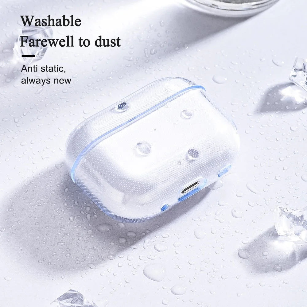 For AirPods Pro (Gen 2) (USB-C) / Pro 2 Transparent Soft TPU Protective Case TWS Bluetooth-compatible Earphone Anti-drop Cover - 2