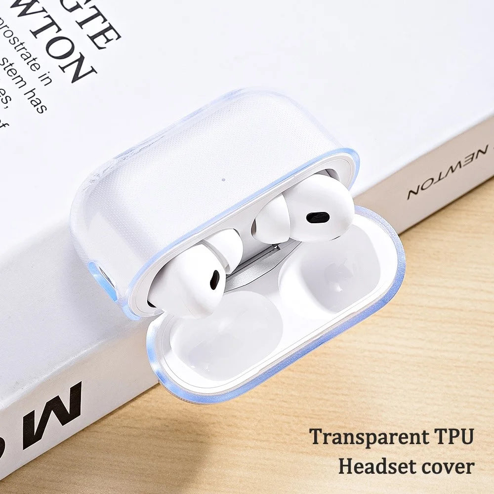 For AirPods Pro (Gen 2) (USB-C) / Pro 2 Transparent Soft TPU Protective Case TWS Bluetooth-compatible Earphone Anti-drop Cover - 3