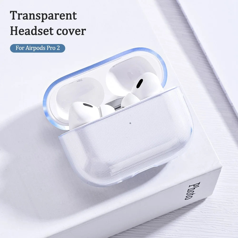 For AirPods Pro (Gen 2) (USB-C) / Pro 2 Transparent Soft TPU Protective Case TWS Bluetooth-compatible Earphone Anti-drop Cover - 5