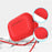 For AirPods Pro 2 Wavy Texture Earphone Case Soft Silicone Anti-Scratch Protective Cover Skin Shell with Strap - Orange - 4