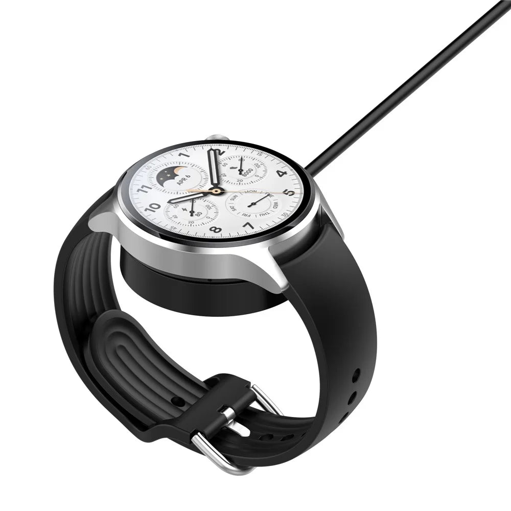 For Xiaomi Watch S1 Pro Wireless Charger 1m USB Cable Smart Watch Charging Dock Cradle - Black - 3