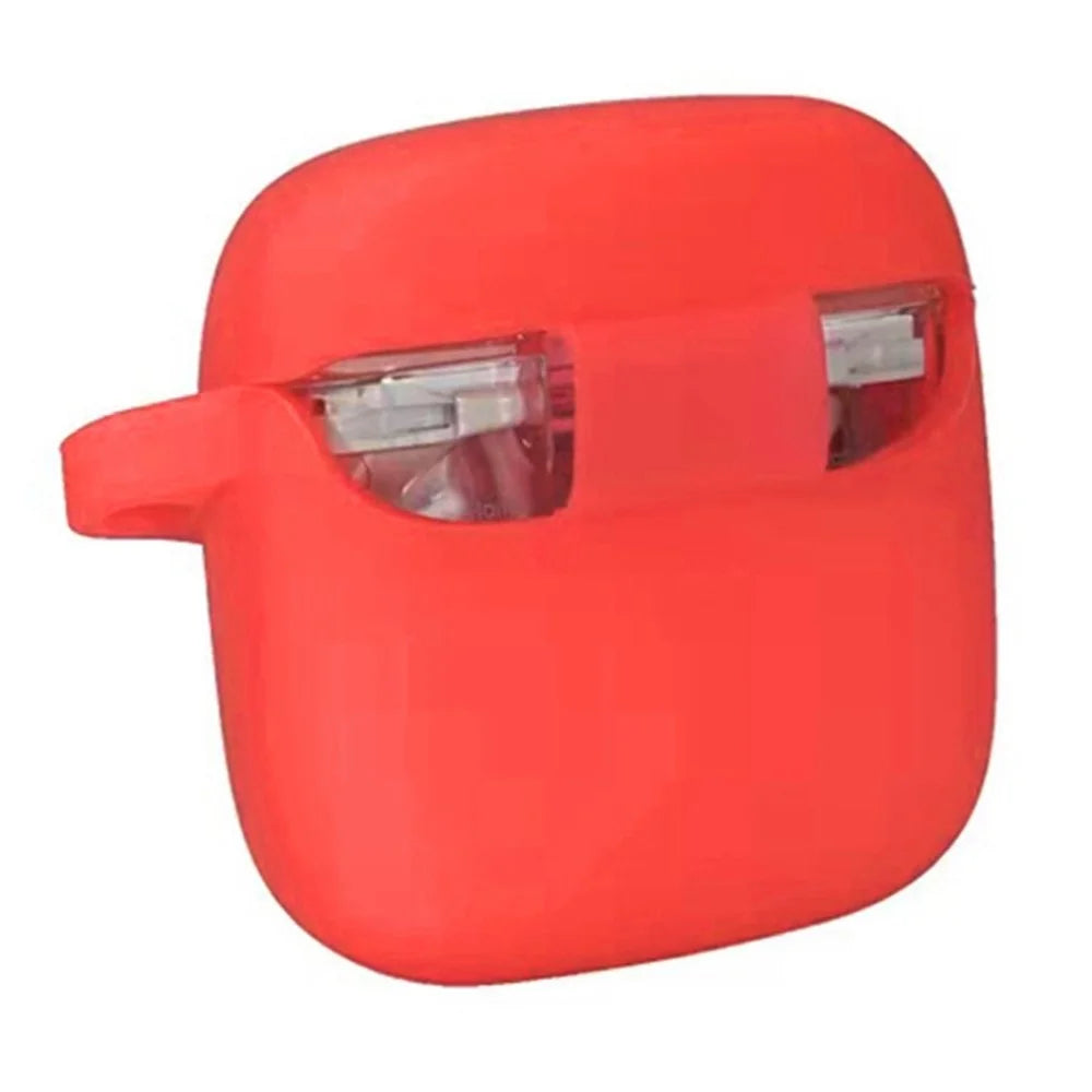 For JBL Tune Flex Shockproof Case Bluetooth-compatible Earbuds Protector Anti-Drop Silicone Case - Red - 3