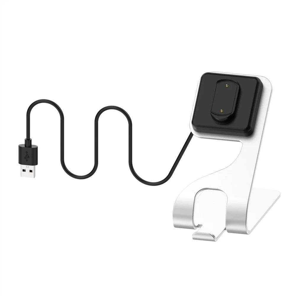 For Huami Amazfit GTR 4 46mm / GTR 4 Pro / GTS 4 Smart Watch Charger Dock Charging Stand Metal Bracket - Silver - 3