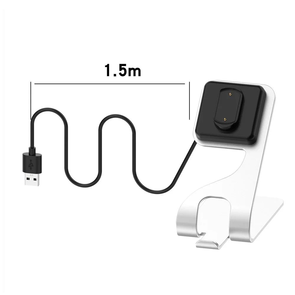 For Huami Amazfit GTR 4 46mm / GTR 4 Pro / GTS 4 Smart Watch Charger Dock Charging Stand Metal Bracket - Silver - 7