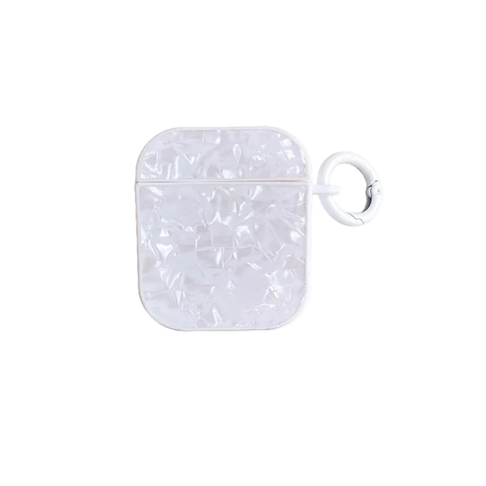 For Apple AirPods with Charging Case (2016) / (2019) / AirPods with Wireless Charging Case (2019) TPU Protective Cover Shell Pattern Earphone Anti-drop Case - White - 1