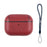 For AirPods Pro (Gen 2) (USB-C) / Pro 2 PU Leather Coated PC Drop-proof Case Bluetooth-compatible Earphone Anti-dust Protective Cover with Lanyard - Red - 1