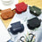 For AirPods Bluetooth-compatible Earphone Protective Cover Backpack Shape PU Leather Drop-proof Case with Lanyard - Dark Blue - 3