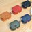 For AirPods Bluetooth-compatible Earphone Protective Cover Backpack Shape PU Leather Drop-proof Case with Lanyard - Dark Blue - 6